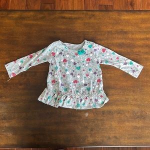 Hearts long sleeve tee girls 24 mo